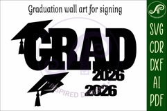 Graduation 2026 wall sign, signable Grad keepsake Product Image 4