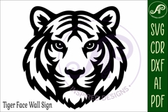 Tiger face wall art sign, SVG file. vector Product Image 4