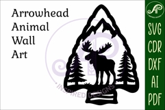 Arrowhead Moose animal wall sign Product Image 4