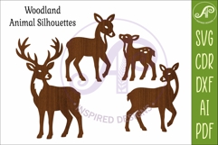 Woodland animal Silhouette Deer for laser cutting Product Image 4