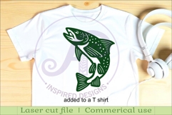 Trout fish Silhouette laser cut wall art Product Image 4
