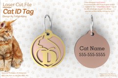 D | Cat ID Tag | Cat ID Tag Slide On Collar| laser cut | SVG Product Image 2