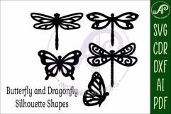 Butterfly and Dragonfly silhouettes laser cut out 1 Product Image 4