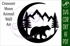 Crescent Moon Bear animal wall sign Product Image 4