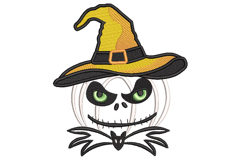 Halloween Pumpkin in hat. Jack-o-lantern. Spooky pumpkin. Product Image 2
