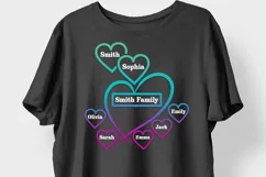 BEST SELLER | Heart Family Name Mother Father PNG Product Image 3