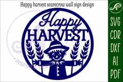 Happy harvest wall sign svg laser cut file Product Image 4
