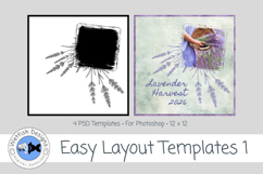 Easy Layout Templates 1 | Floral Scrapbook PSDs Product Image 5