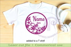 Tropical Flowers layered personalized name wall art sign Product Image 4
