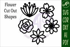 Flower Silhouette Cut out designs 4 Product Image 4