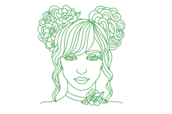Floral woman Machine Embroidery Design Product Image 1
