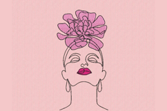 Floral woman Machine Embroidery Design Product Image 1