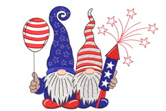USA Patriotic Gnome, July 4 Machine embroidery Product Image 1