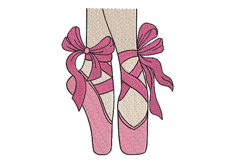 Ballerina Shoes, Ballet Slippers, Pointe Machine Embroidery Product Image 1