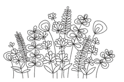 Field Flowers Machine Embroidery Design Product Image 1