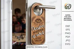 RPG Door Hanger Laser Cut. Door Knob Hanger SVG Product Image 1