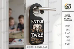 RPG Door Hanger Laser Cut. Door Knob Hanger SVG Product Image 1