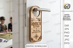 RPG Door Hanger Laser Cut. Door Knob Hanger SVG Product Image 1
