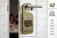RPG Door Hanger Laser Cut. Door Knob Hanger SVG Product Image 1