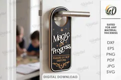 RPG Door Hanger Laser Cut. Door Knob Hanger SVG Product Image 1
