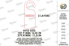 RPG Door Hanger Laser Cut. Door Knob Hanger SVG Product Image 2