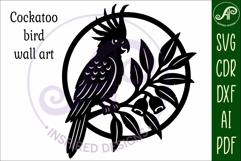 Cockatoo bird wall sign, SVG file. Product Image 4