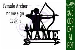 Female Archer, Archery name wall art sign Product Image 4