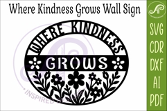 Where Kindness Grows SVG | Teacher Classroom Wall Sign Product Image 4