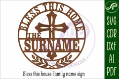Bless this home personalized wall sign Product Image 4