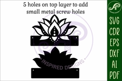 Lotus Flower Key holder designs for wood and metal Product Image 4