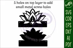 Lotus Flower Key holder designs for wood and metal Product Image 4