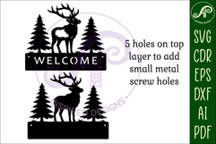 Elk Key holder designs for wood and metal Product Image 4