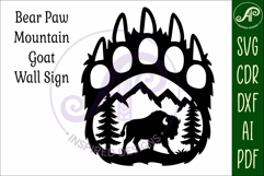 Bear paw print with Bison wall sign Product Image 4