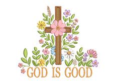 God Is Good Machine Embroidery Design Product Image 1