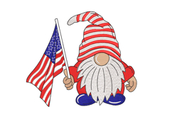 American Gnome Machine Embroidery Design Product Image 1
