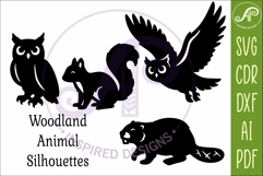 Woodland animal Silhouette animals for laser cutting 2 Product Image 4