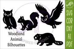 Woodland animal Silhouette animals for laser cutting 2 Product Image 4