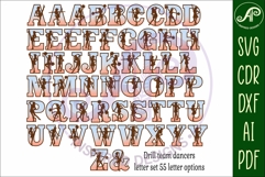 Drill team dancers alphabet set. 2 layer letters. 55 letter Product Image 4