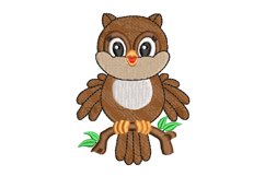 Baby Owl Machine Embroidery File Product Image 1