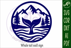 Whale tail wall sign, SVG file. vector sign Product Image 4