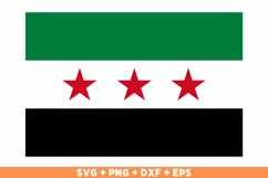 Syria Flag SVG, PNG Original Colors - Cut files for Cricut Product Image 1