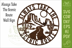 Always Take the Scenic Route Desert SVG | Southwest Road Product Image 4