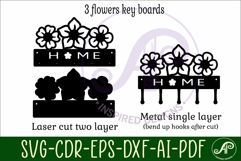 Flowers Key holder designs for wood and metal Product Image 4