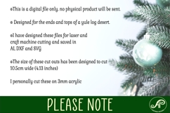 Yule log ends and toppers Christmas desert laser cut design Product Image 4