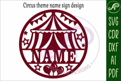Circus name sign design for laser cutting Product Image 4