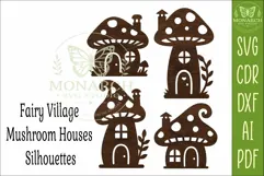Fairy Village SVG . Fantasy house silhouettes 1 Product Image 4