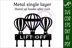 Hot air balloon Key holders for metal and laser cutting Product Image 5