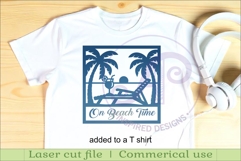 Beach lounger name wall art sign or card Product Image 4