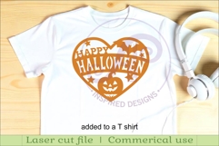Happy Halloween heart laser cut wall sign Product Image 4