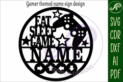 Gamer theme laser cut name sign Product Image 4